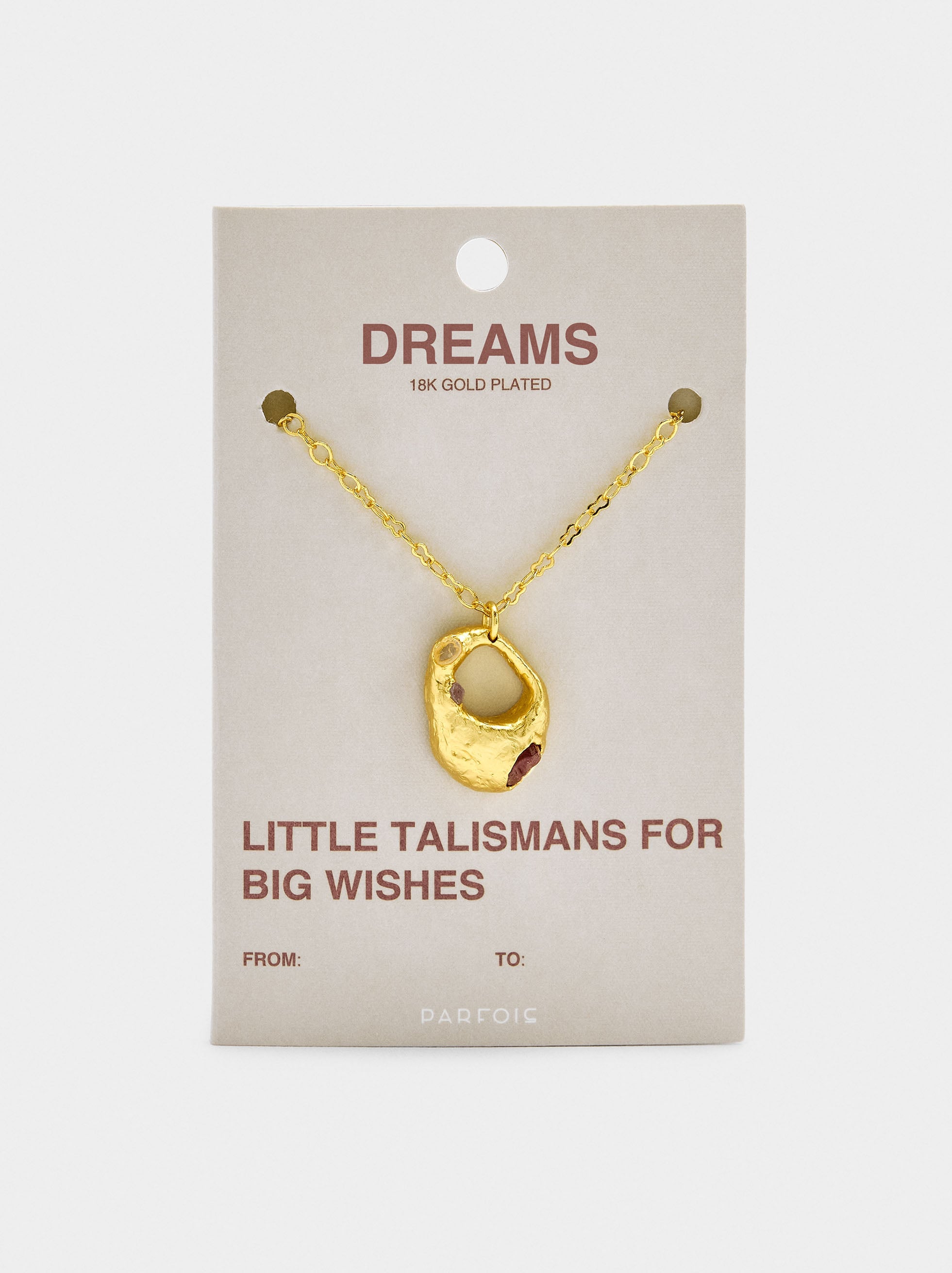 Collar Colgante De Aro Con Piedras - Baño De Oro 18k
