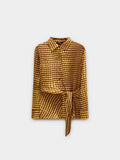 Camisa Estampada Con Nudo