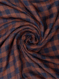 Pañuelo Jacquard A Cuadros Con Lana