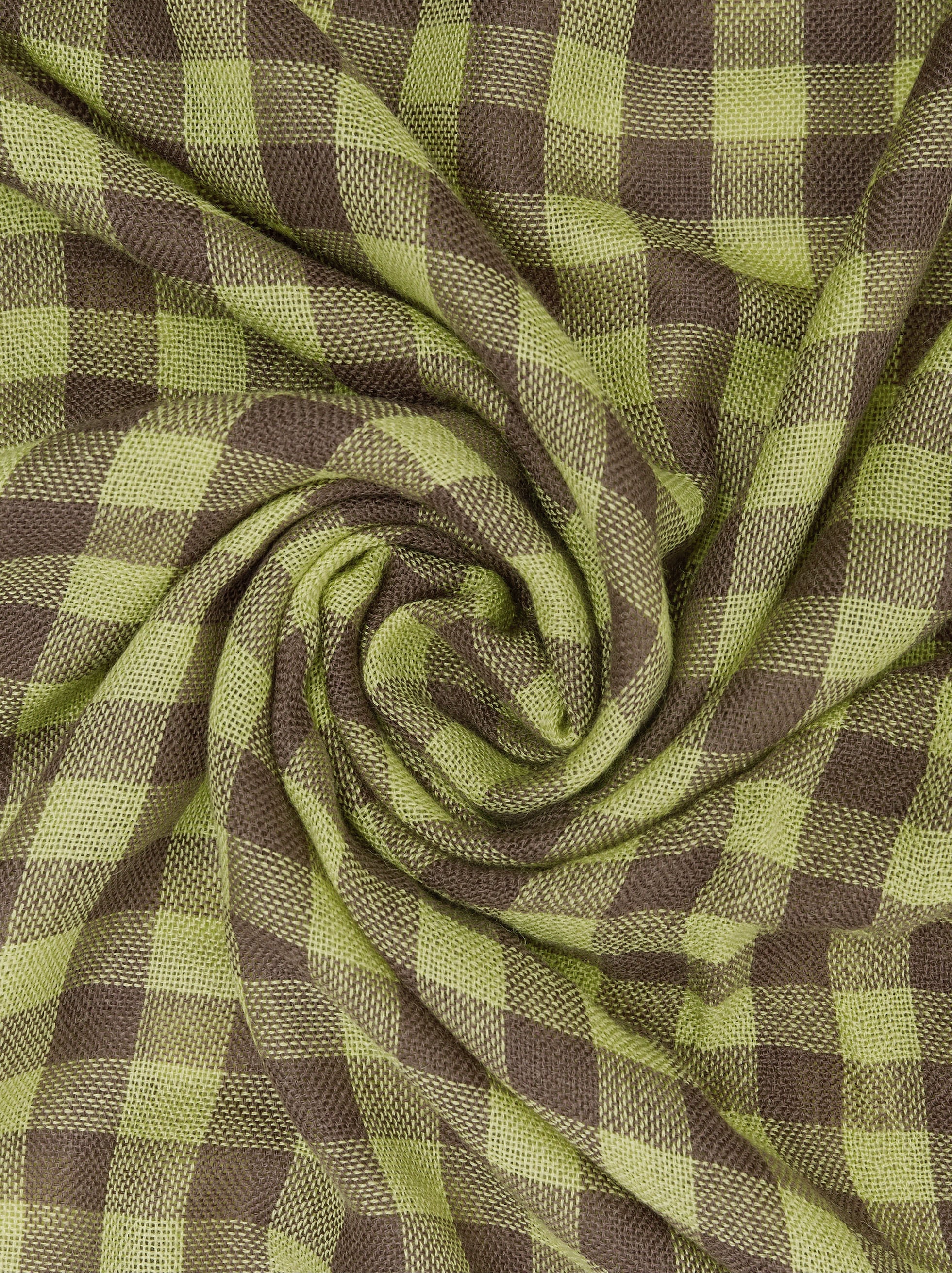 Pañuelo Jacquard A Cuadros Con Lana