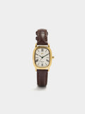 Reloj Rectangular Con Pulsera Efecto Piel