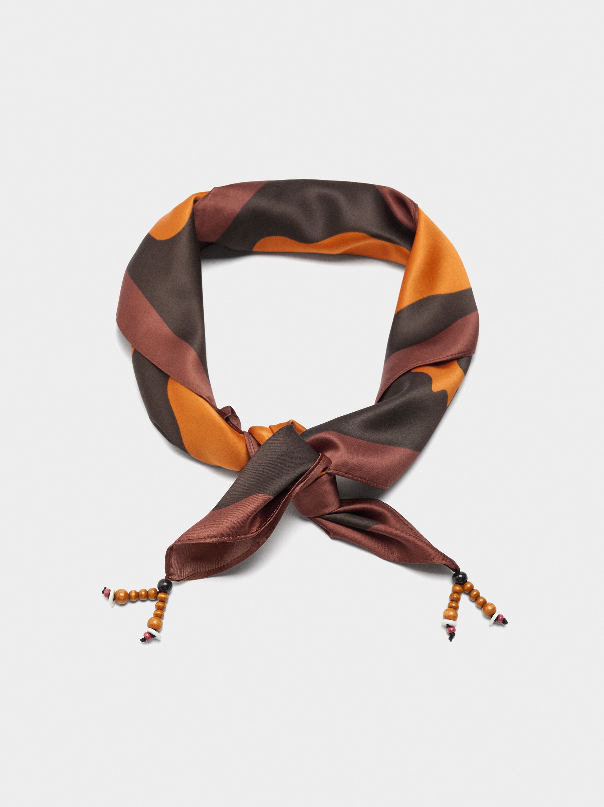Pañuelo Cuadrado Estampado Acetinado