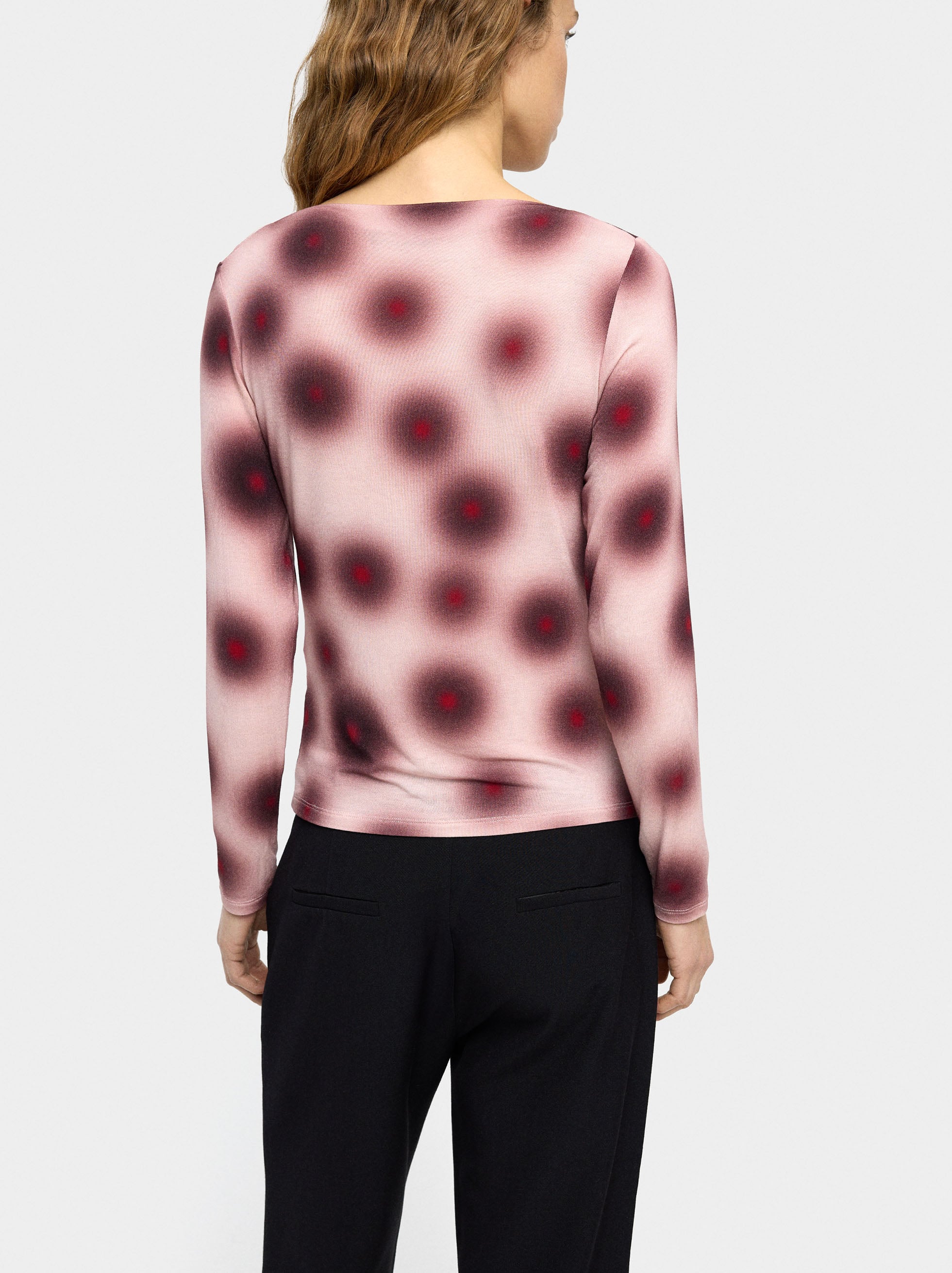 Jersey Estampado Con Drapeado