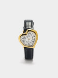 Reloj De Corazón Con Pulsera Efecto Piel