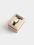 Reloj De Corazón Con Pulsera Efecto Piel