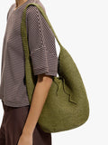 Bolso De Hombro Efecto Rafia