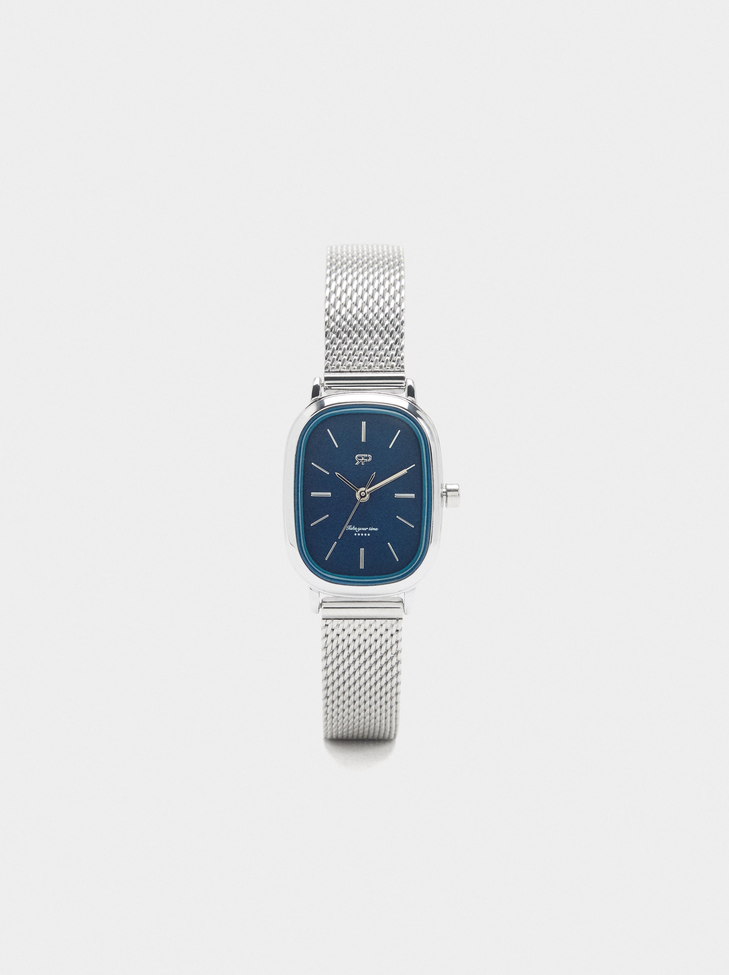 Reloj De Malla Metálica De Acero Inoxidable