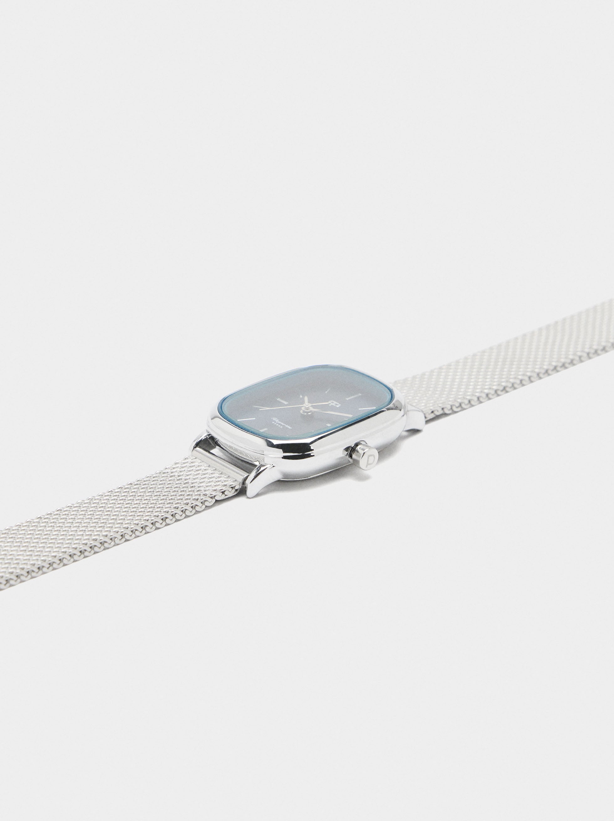 Reloj De Malla Metálica De Acero Inoxidable