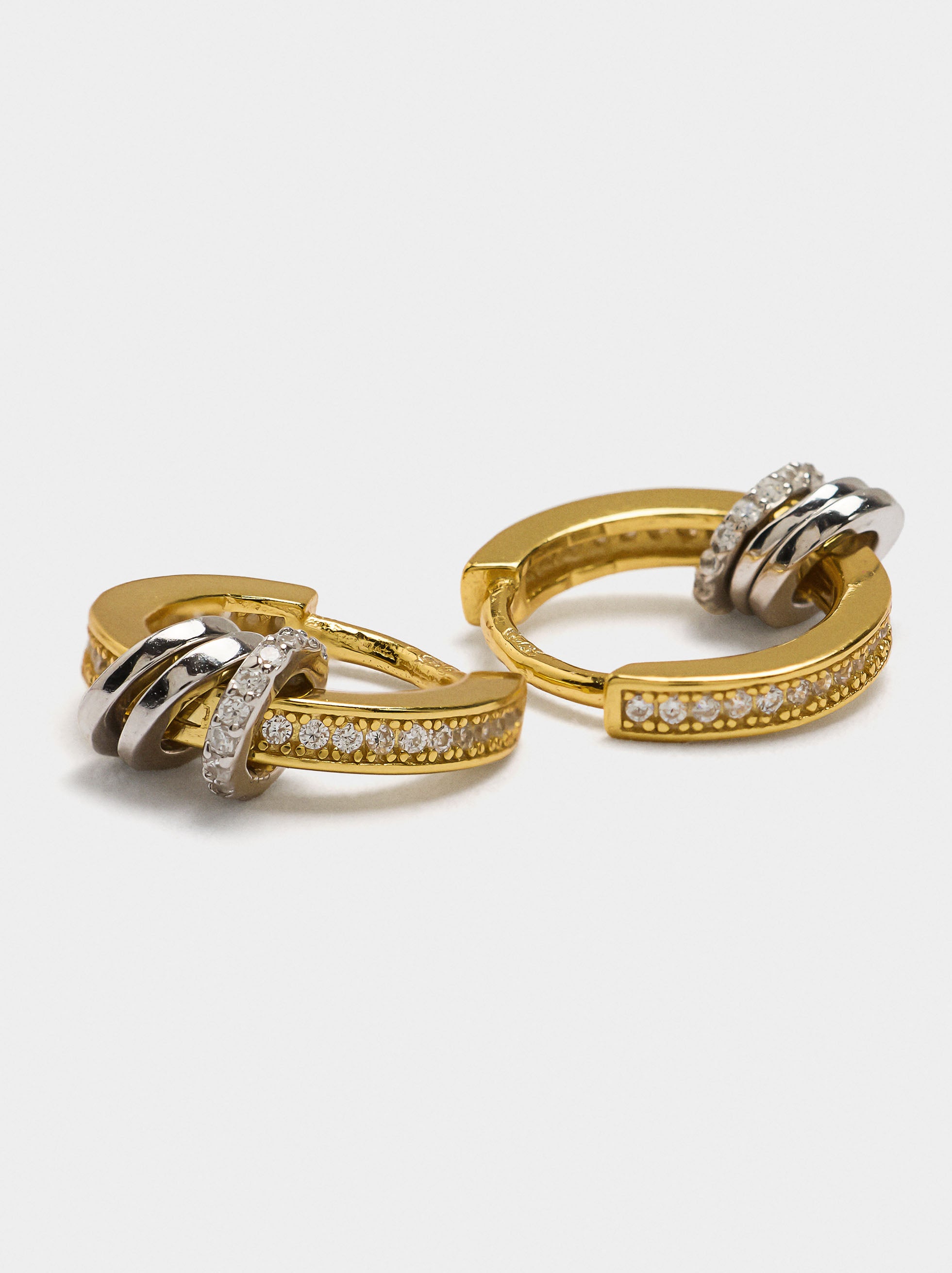Aros Con Circonitas - Plata De Ley 925