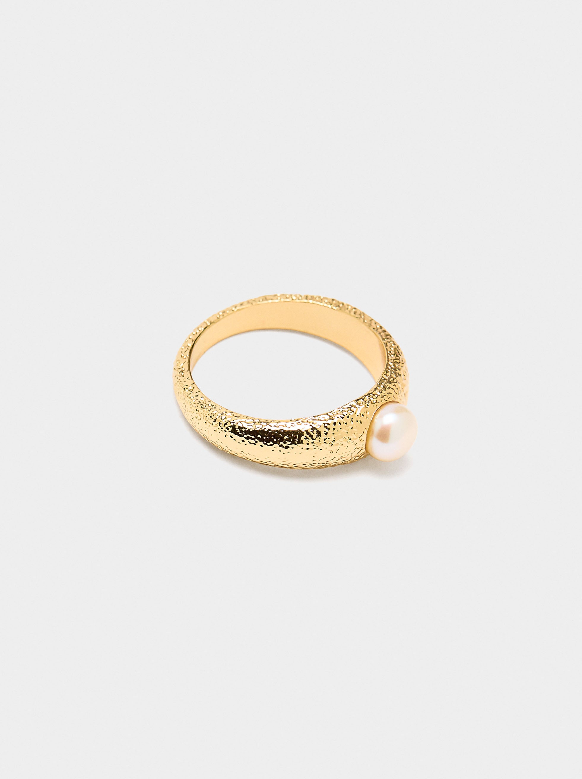 Anillo Con Perla De Agua Dulce