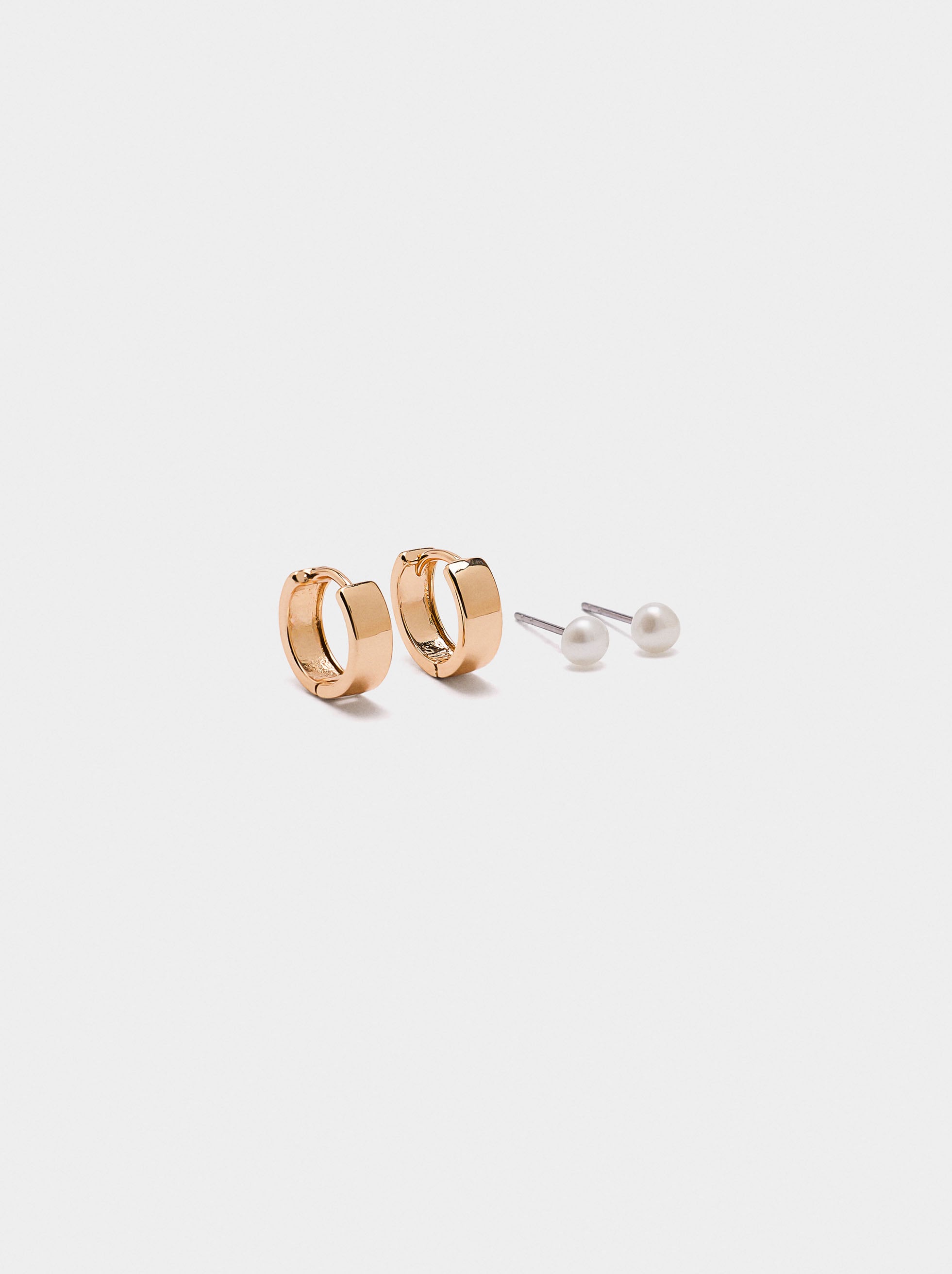 Set De Pendientes Con Perla
