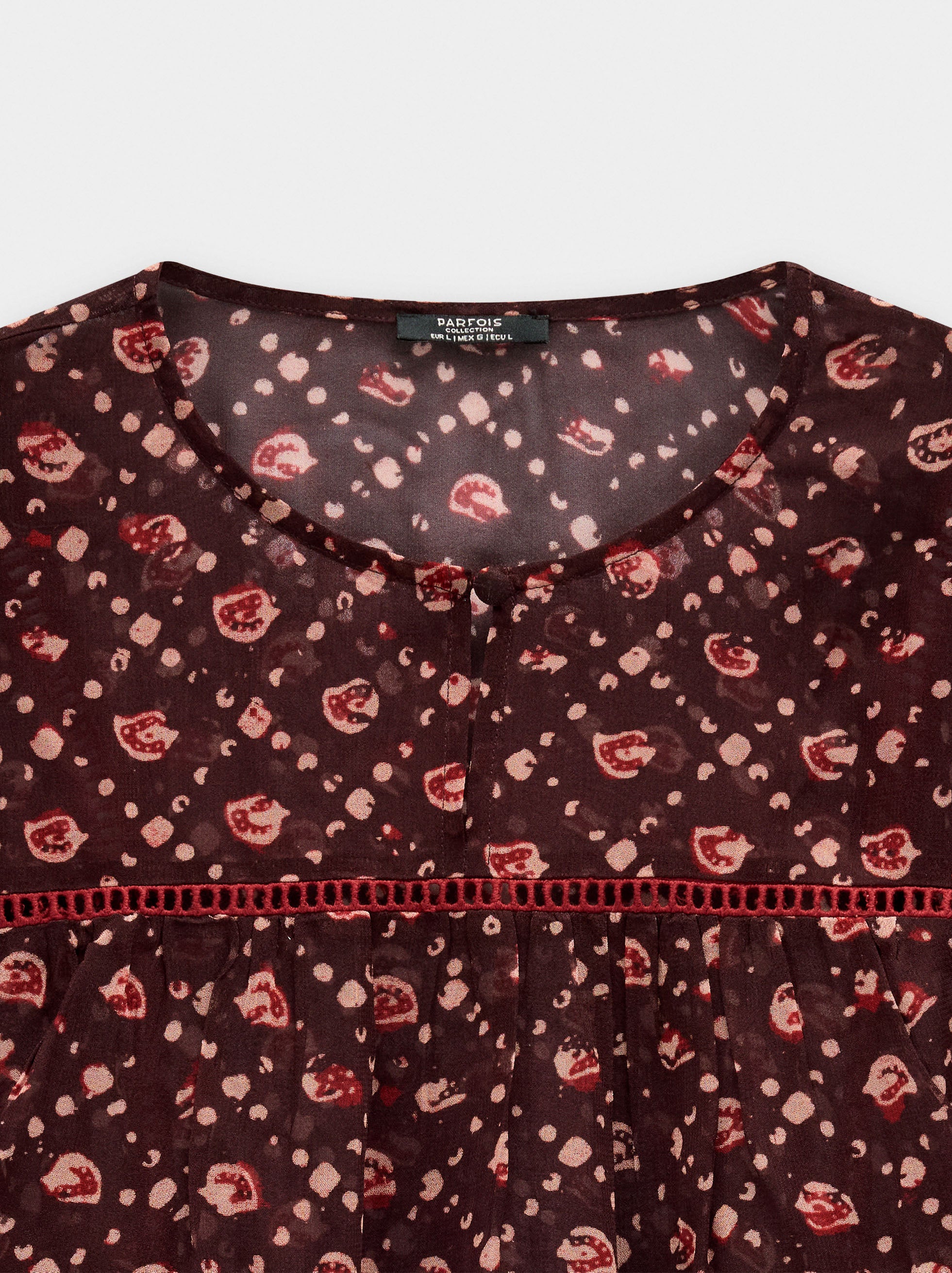 Blusa Estampada Semitransparente