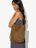 Bolso De Hombro Con Piel Trenzada