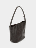 Bolso De Hombro Con Piel Trenzada