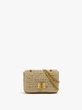 Bolso De Fiesta Efecto Rafia Con Solapa