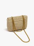Bolso De Fiesta Efecto Rafia Con Solapa