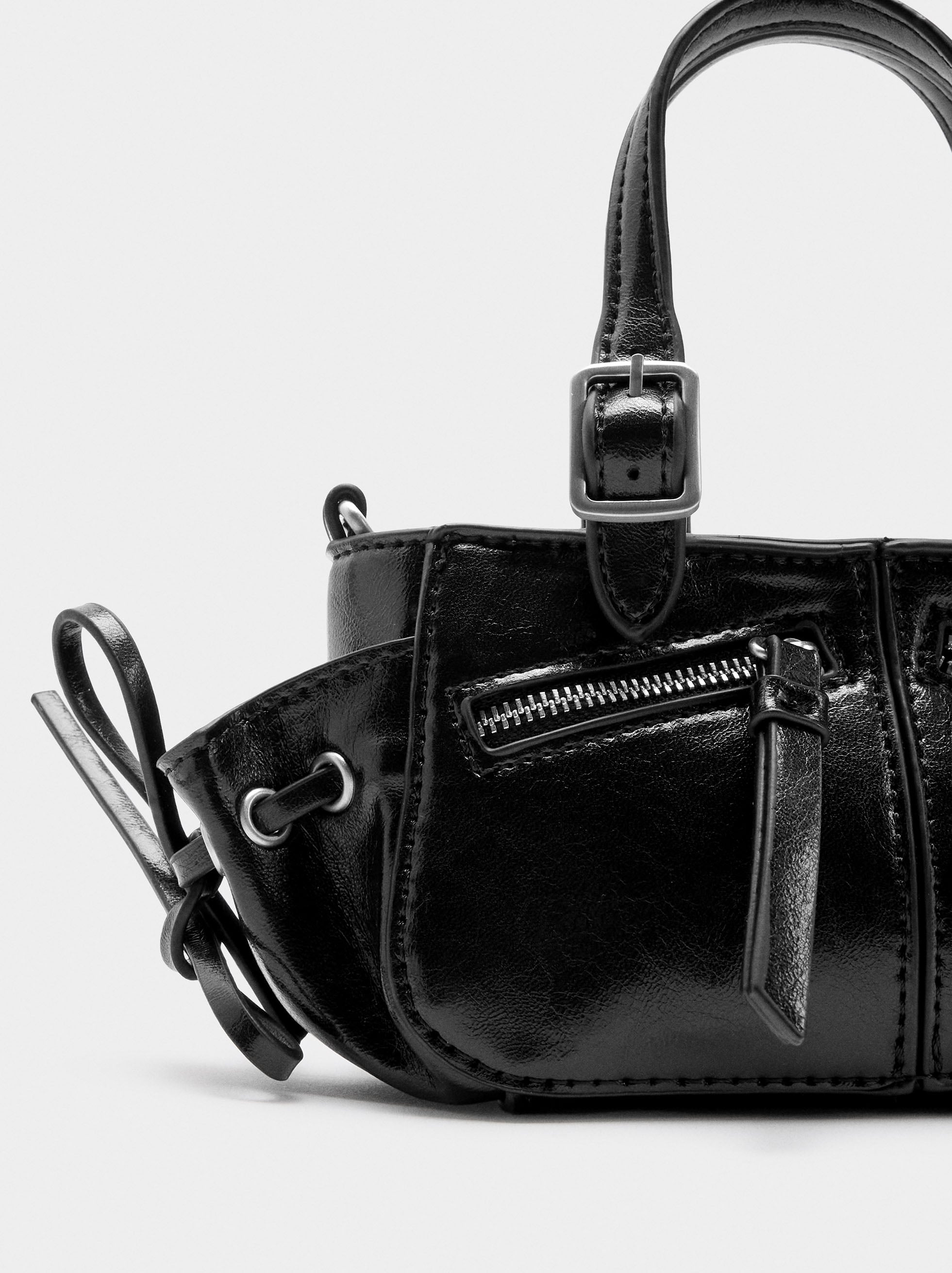Mini Bolso De Mano Charolado