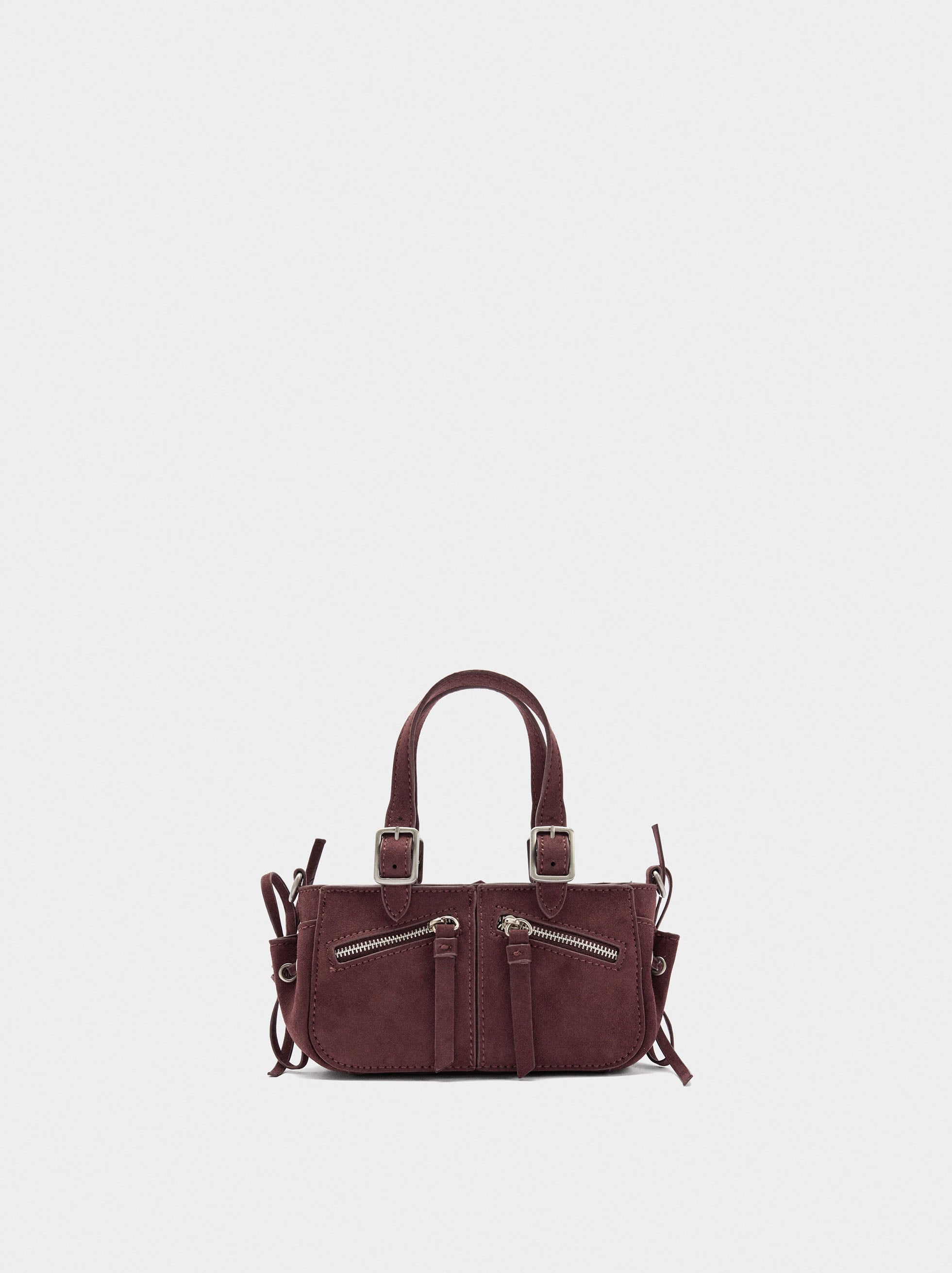 Mini Bolso De Mano Con Efecto Piel