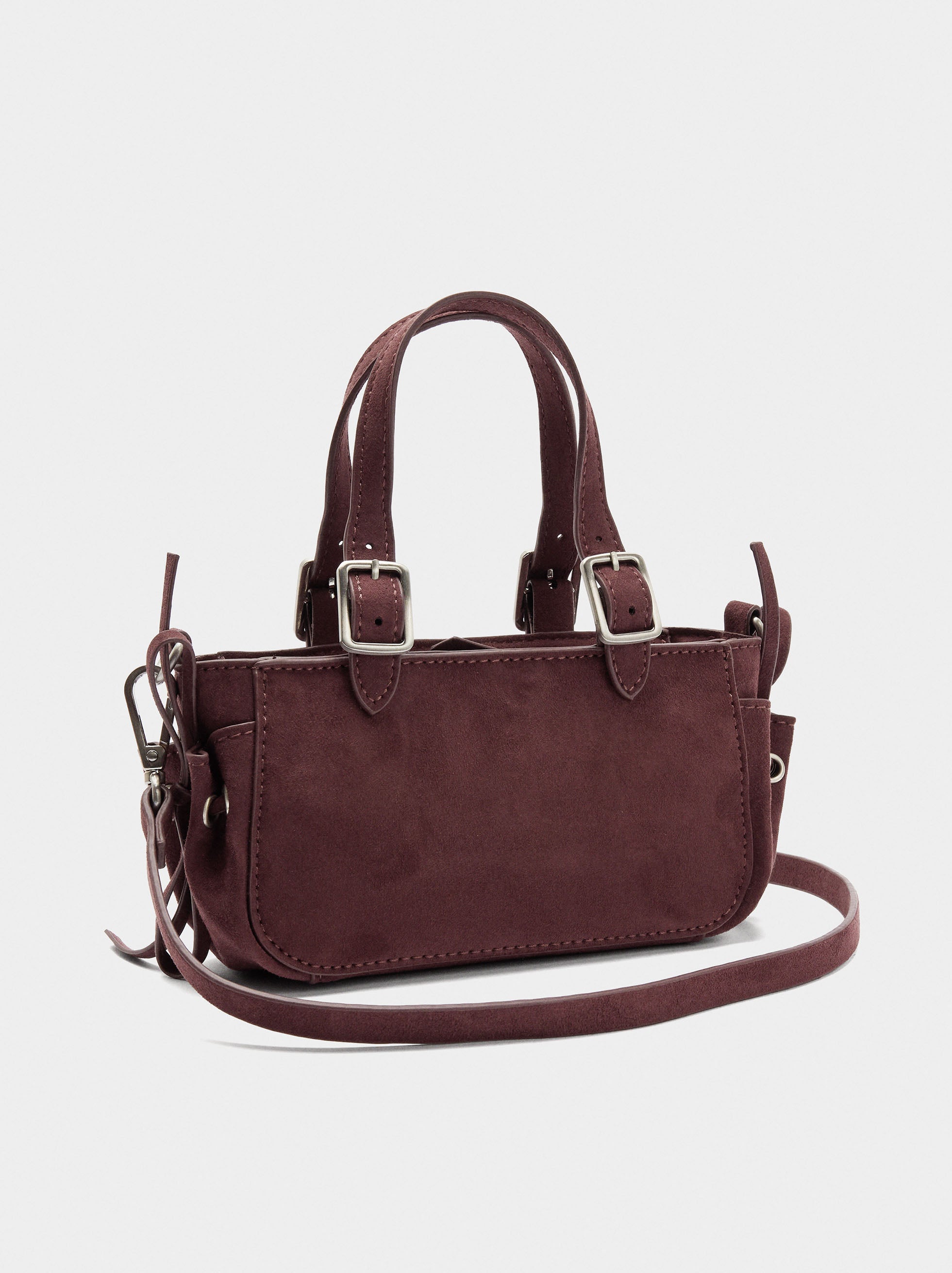 Mini Bolso De Mano Con Efecto Piel