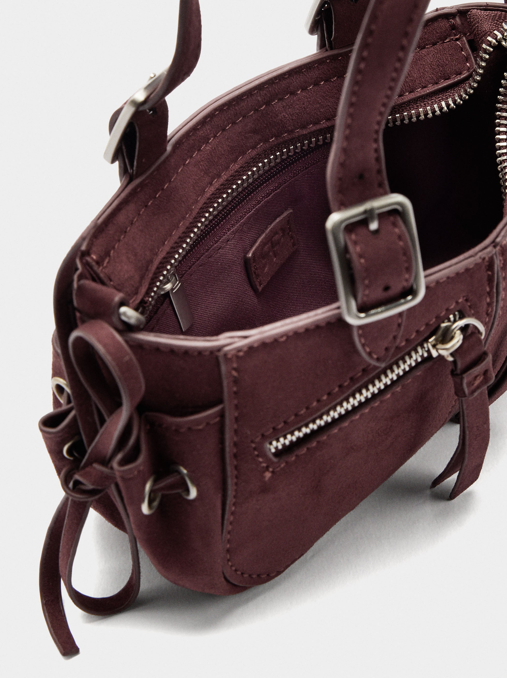 Mini Bolso De Mano Con Efecto Piel