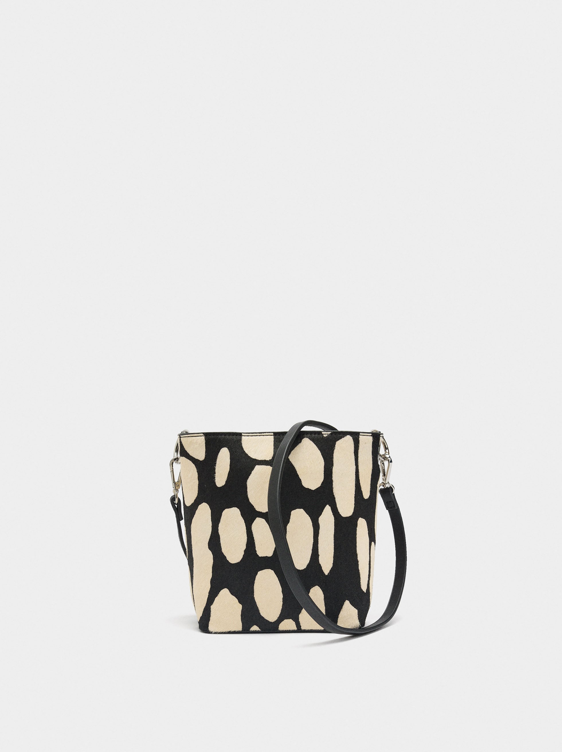 Bolso Bandolera De Piel Estampado Animal