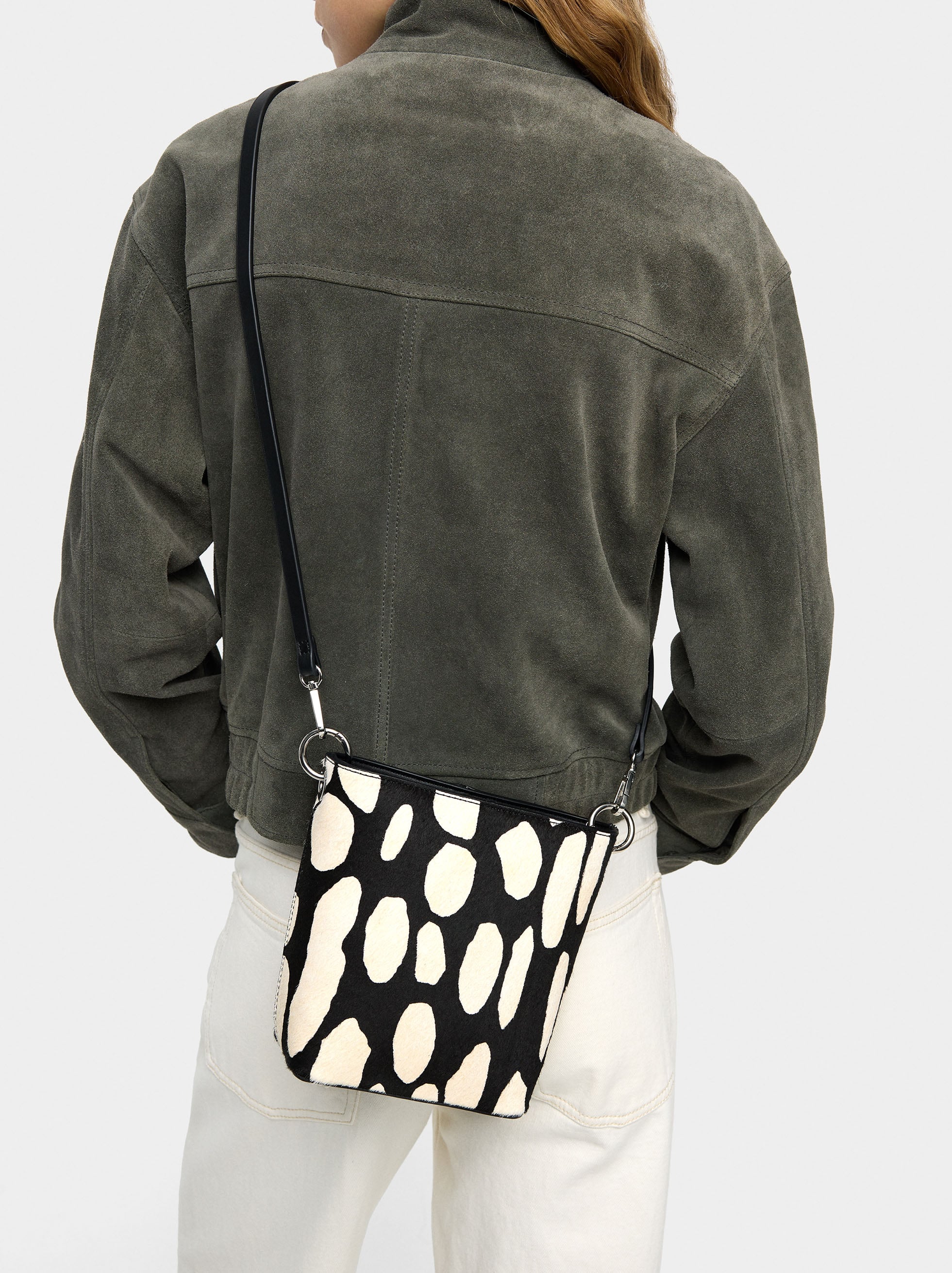Bolso Bandolera De Piel Estampado Animal