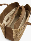 Bolso Tote Efecto Rafia Con Bandolera