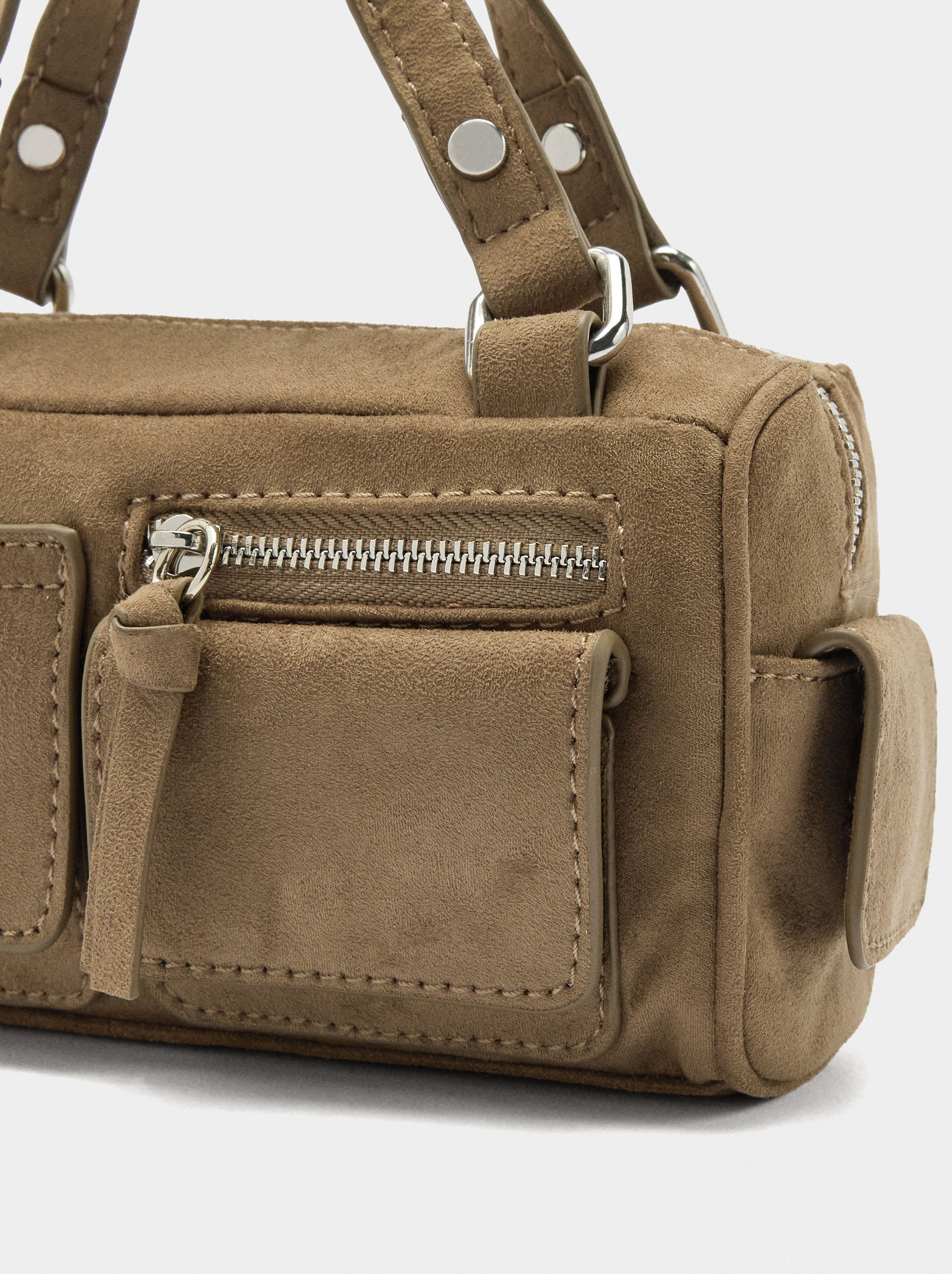Mini Bolso De Mano Con Efecto Piel