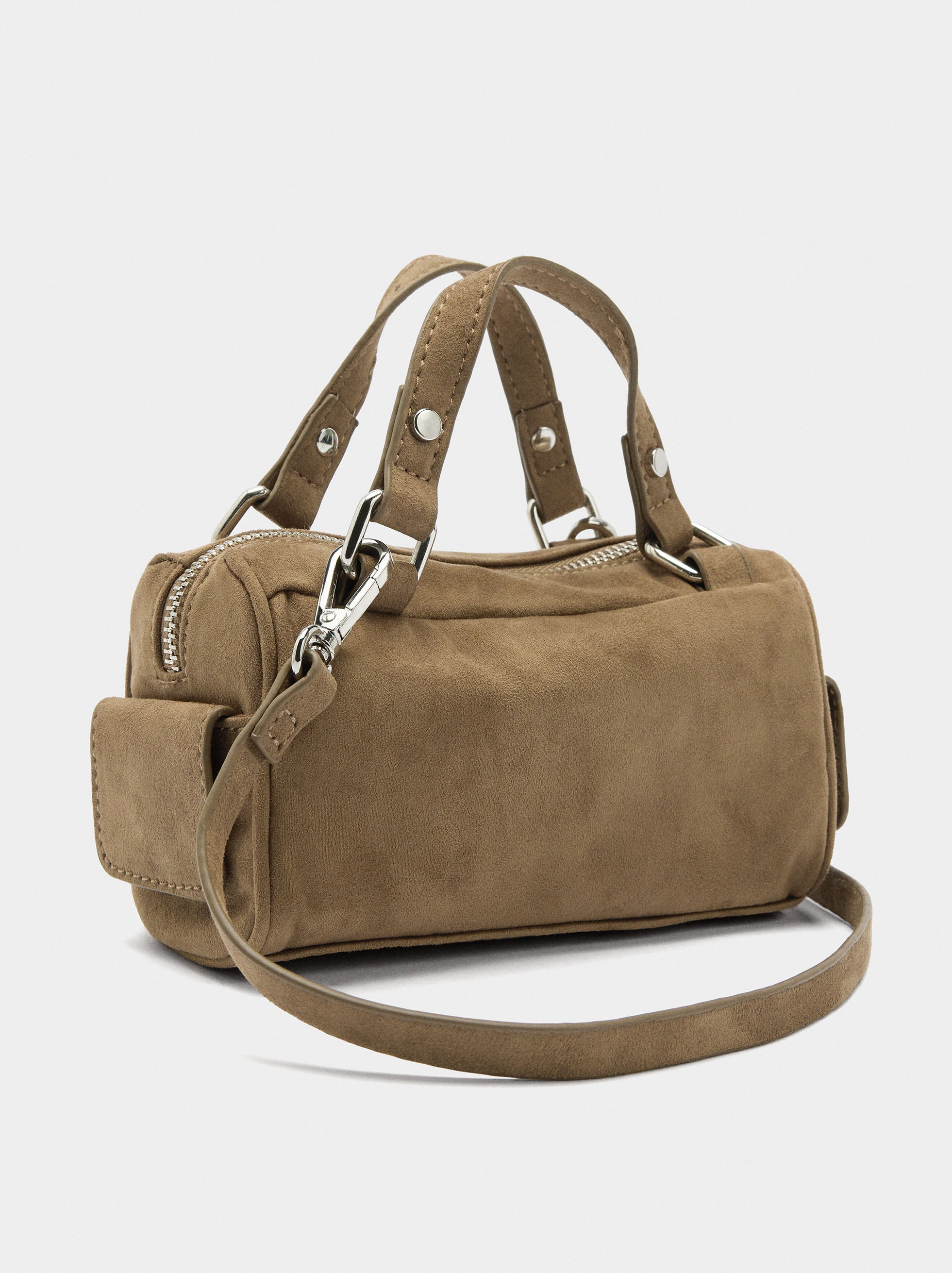 Mini Bolso De Mano Con Efecto Piel