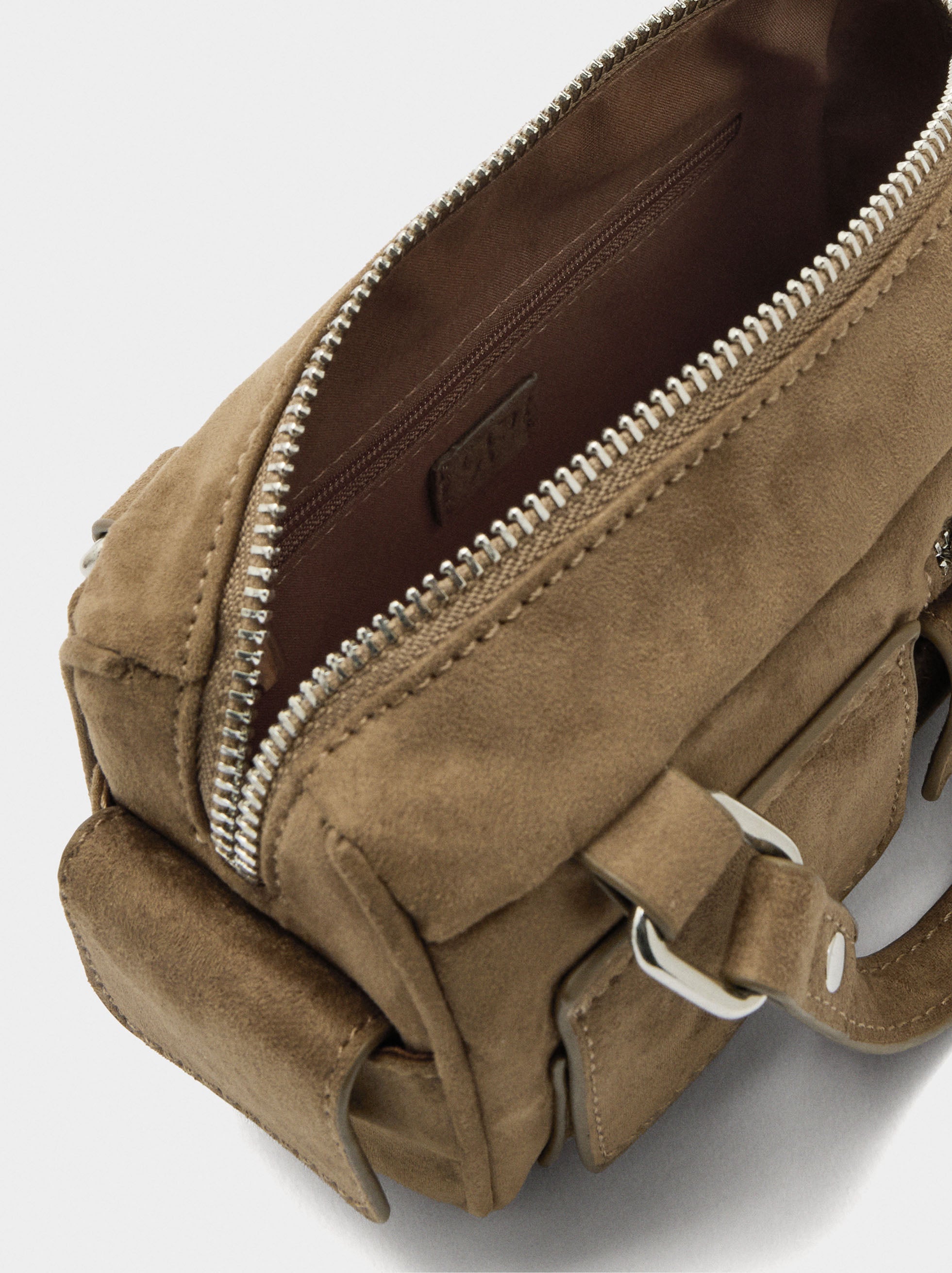 Mini Bolso De Mano Con Efecto Piel