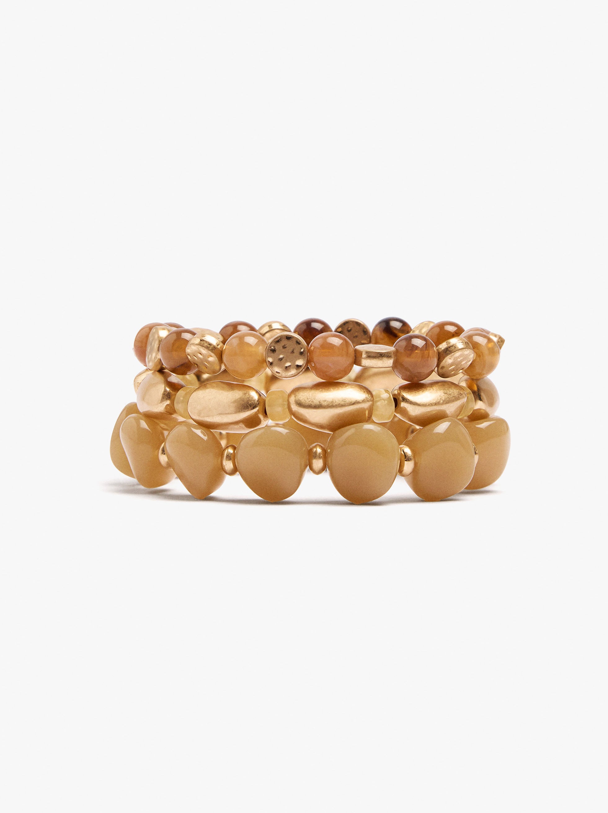 Set De Pulseras Elásticas Con Cuentas