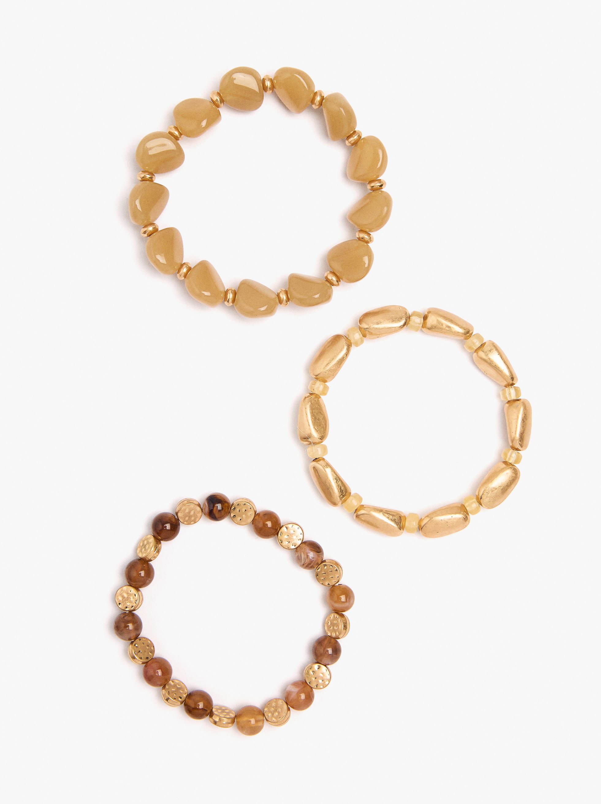 Set De Pulseras Elásticas Con Cuentas