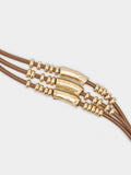 Multipulsera De Cordones Con Segmentos Tubulares
