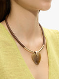 Collar De Cordón Colgante Con Corazón