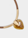 Collar De Cordón Colgante Con Corazón