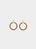 Pendientes De Aro Con Piel