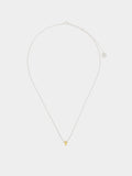 Collar Con Cruz Bicolor - Plata De Ley 925
