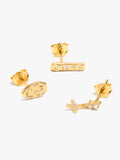 Conjunto De Pendientes De Plata 925 Sterling Silver Singl
