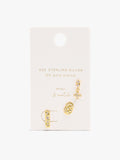 Conjunto De Pendientes De Plata 925 Sterling Silver Singl