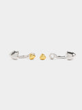 Pendientes Ear Jacket Corazón - Plata De Ley 925
