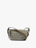 Bolso Bandolera Oval Con Efecto Rafia