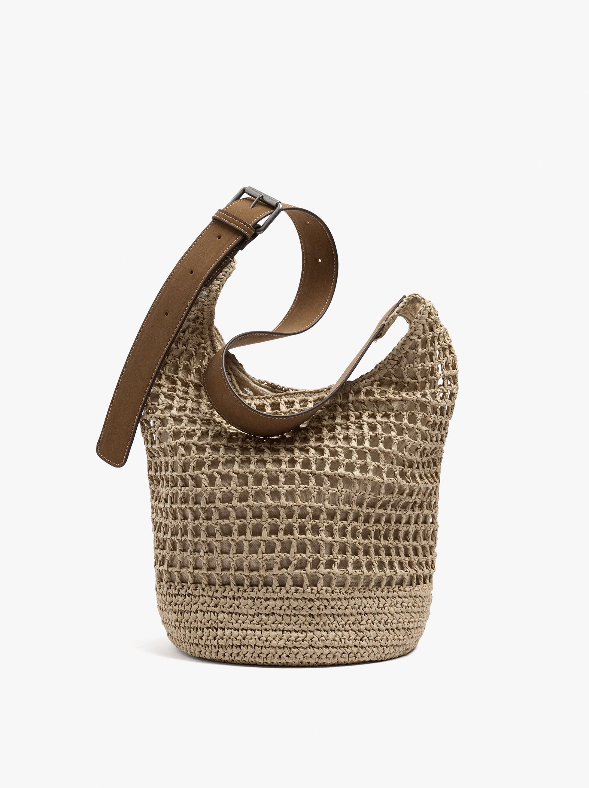 Bolso Bombonera Con Efecto Rafia