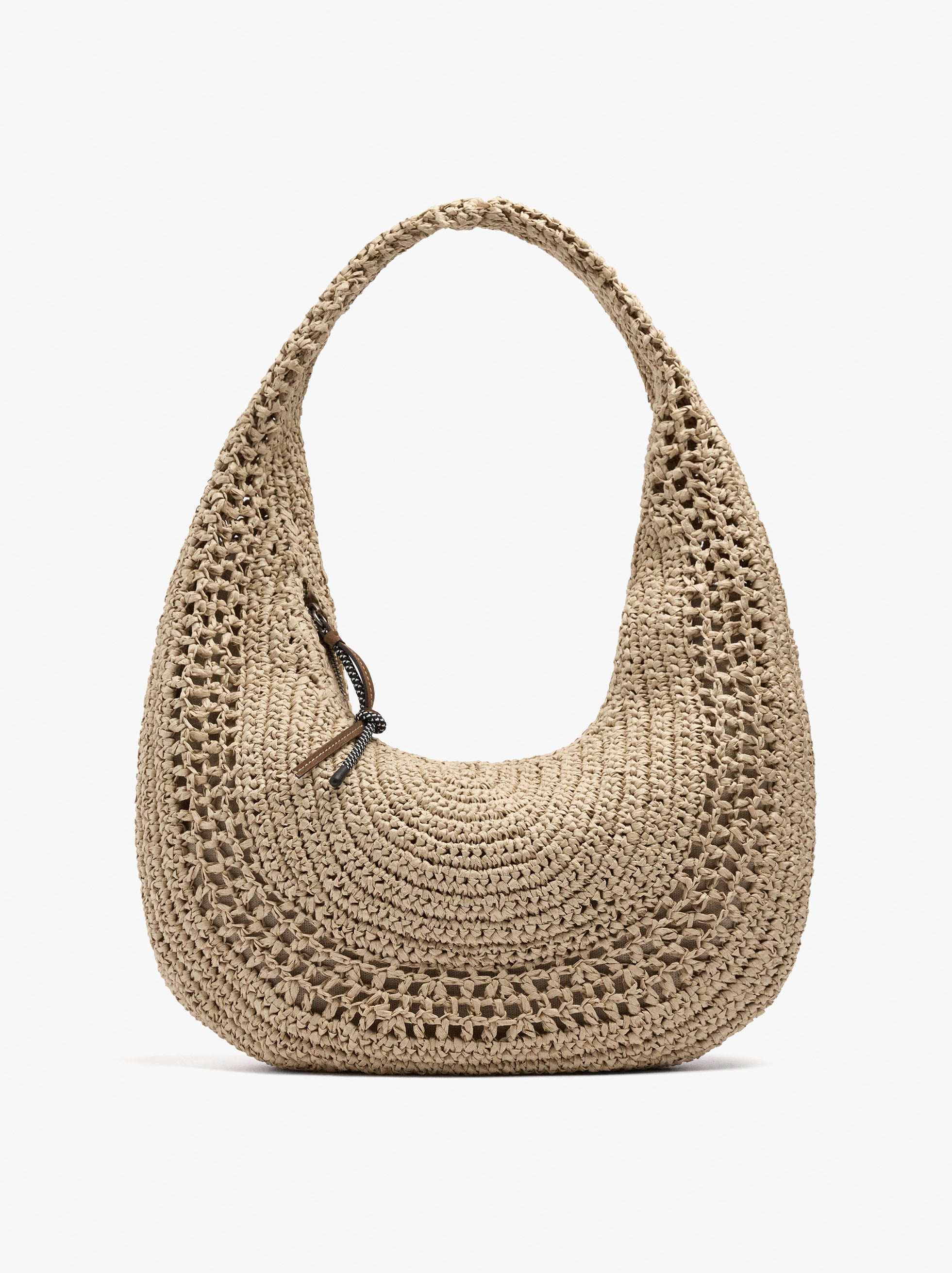 Bolso Hobo Efecto Rafia