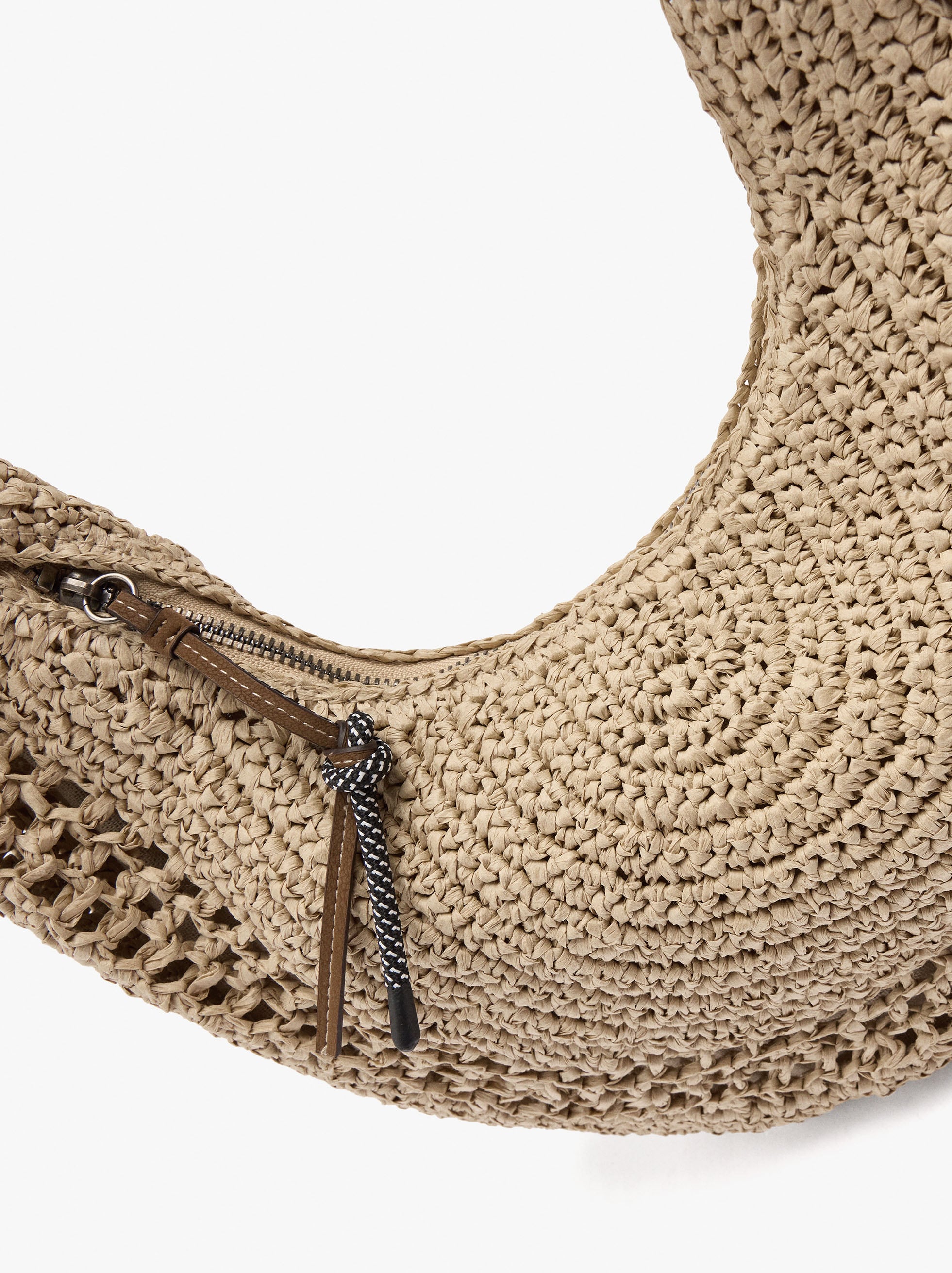 Bolso Hobo Efecto Rafia