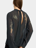 Blusa Con Bordados Y Abalorios