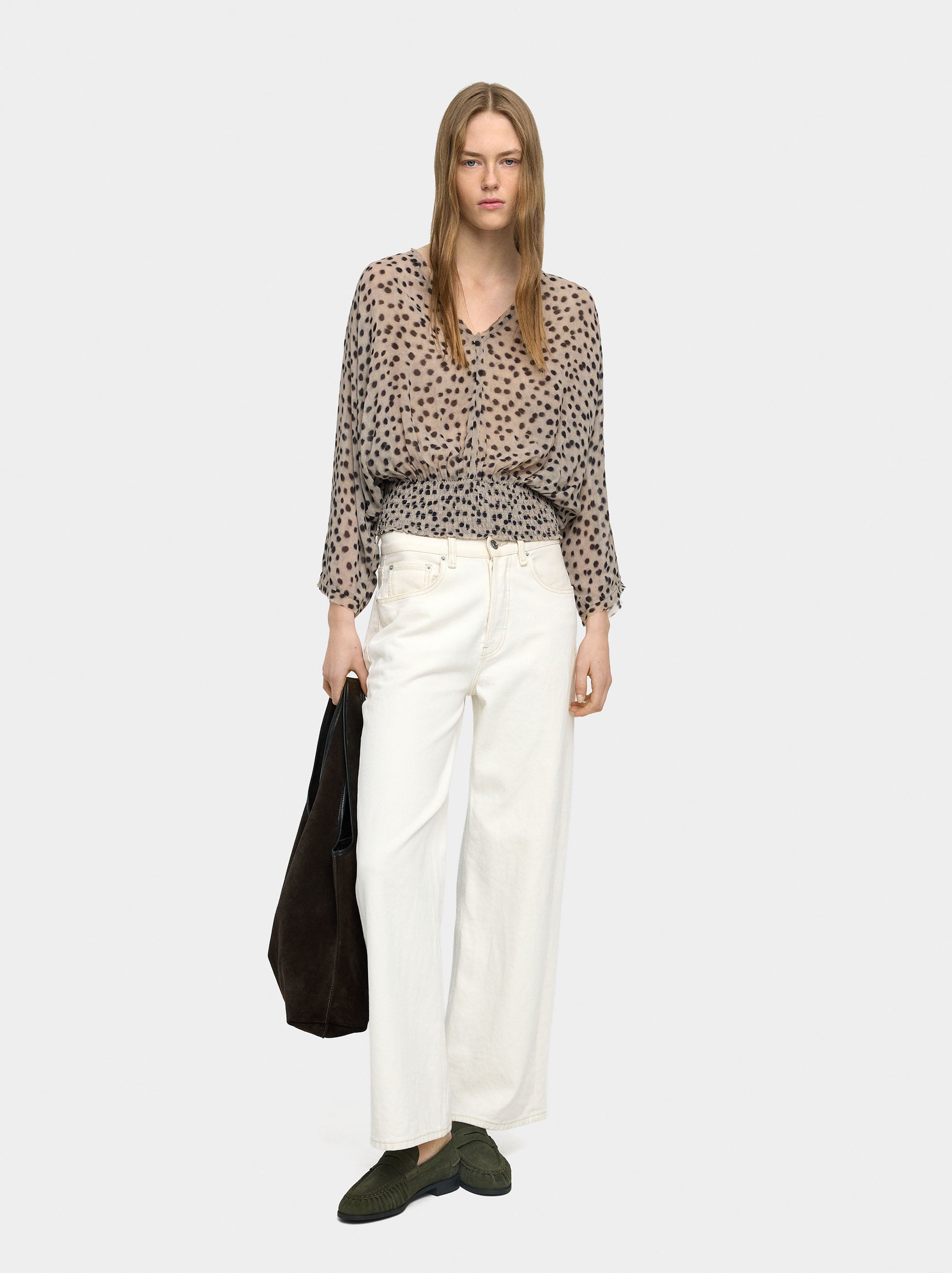 Blusa Fluida Con Elásticos