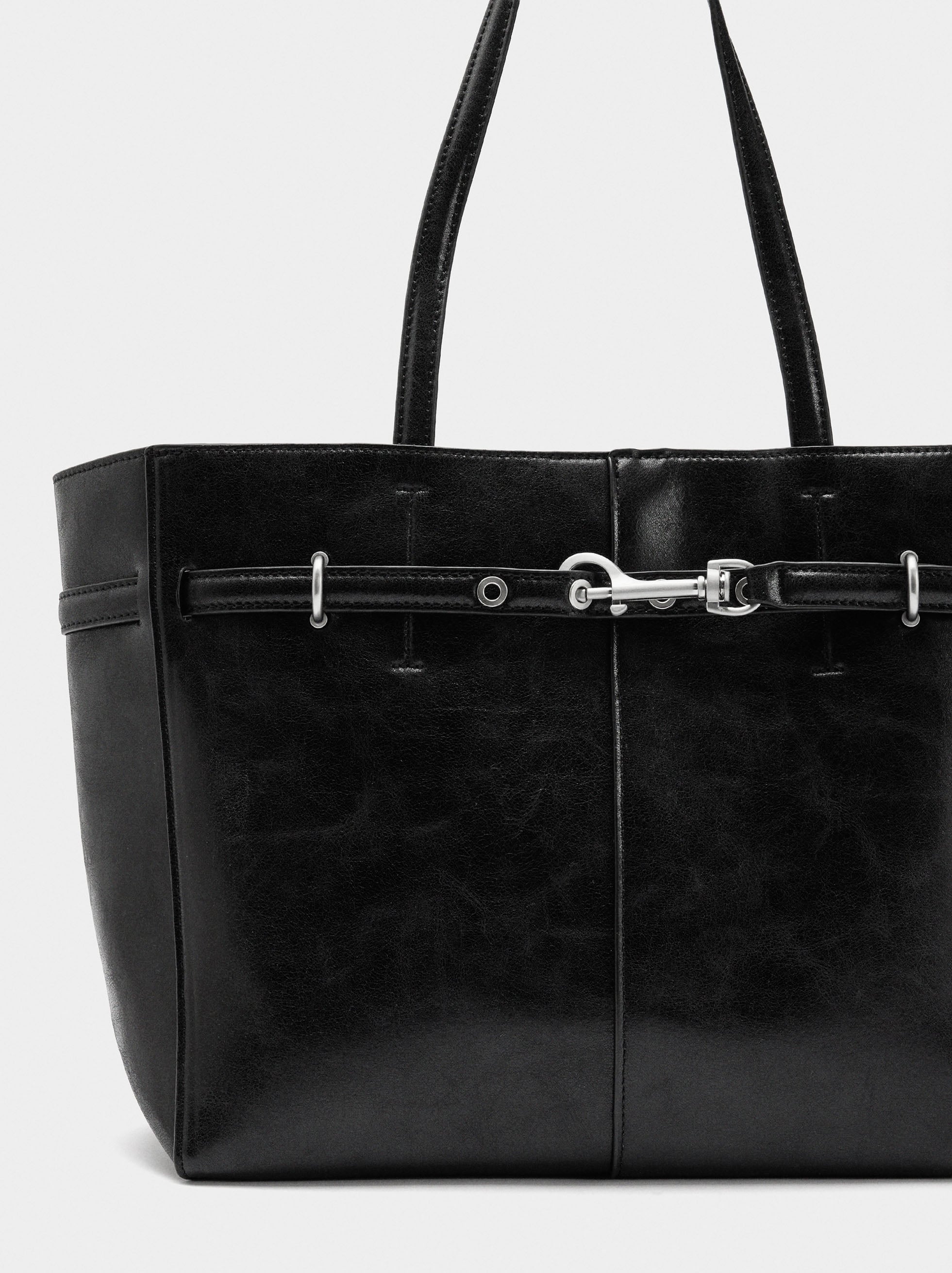 Bolso Shopper Cinturón Con Mosquetón