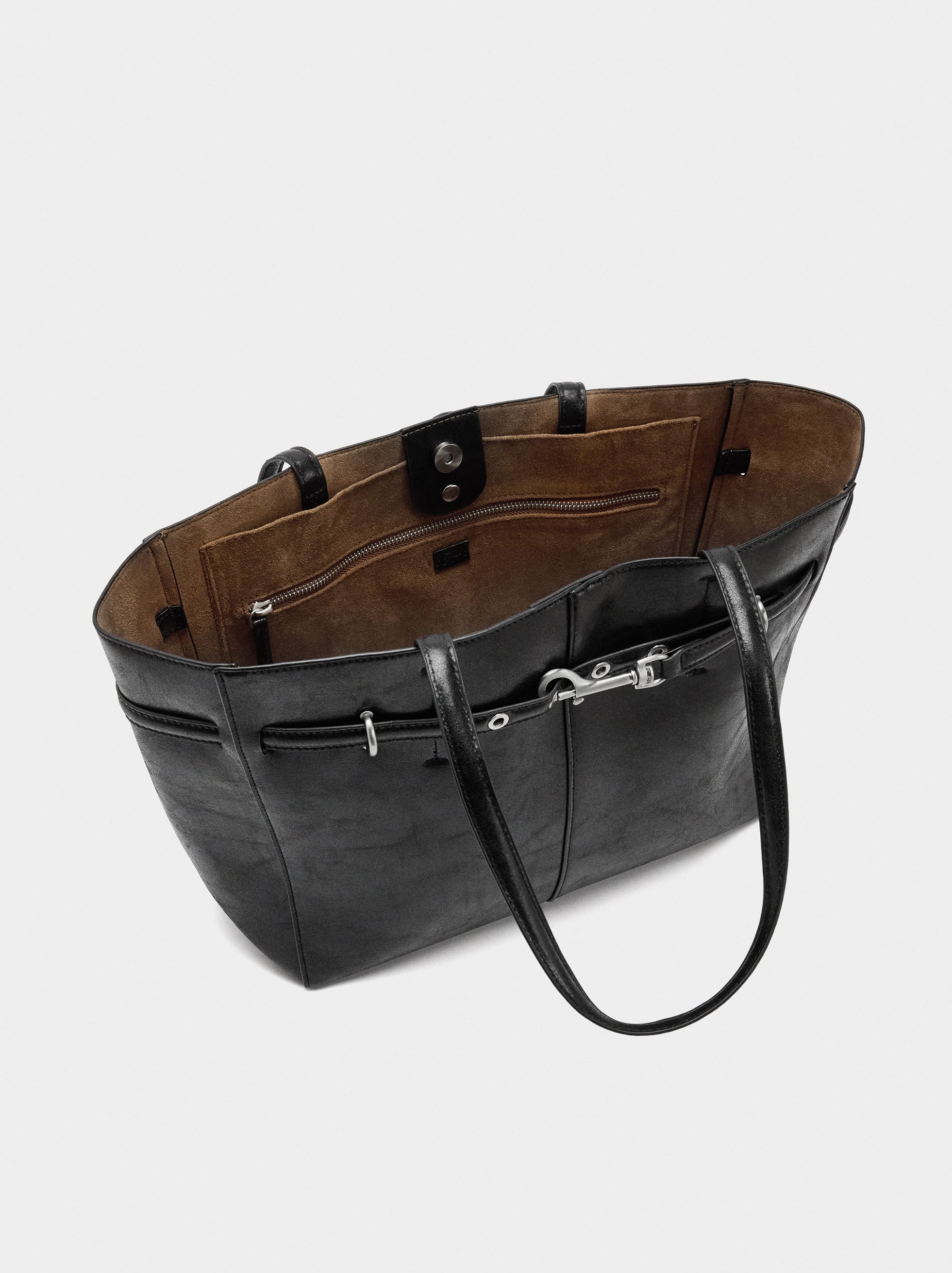 Bolso Shopper Cinturón Con Mosquetón