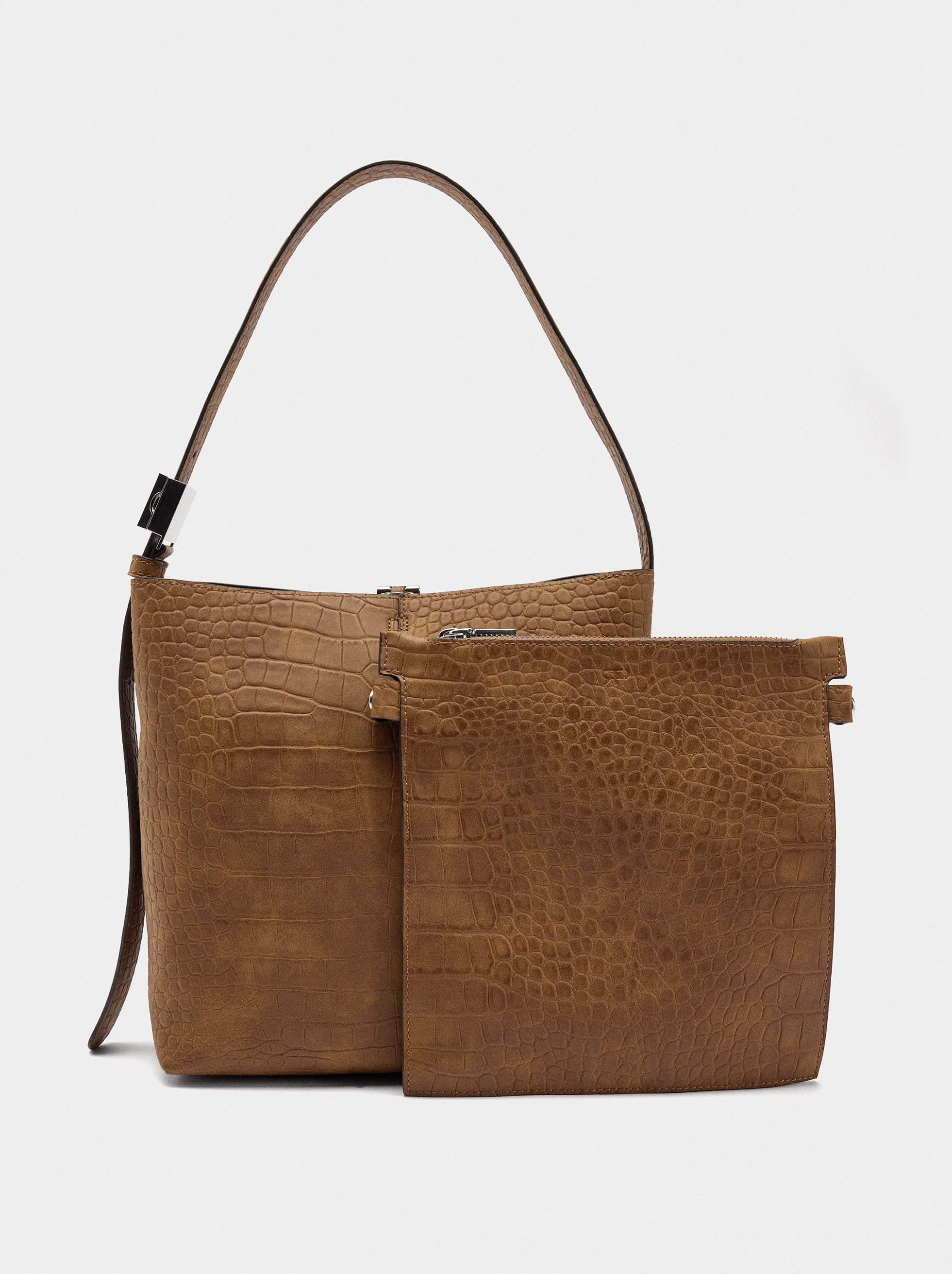 Bolso De Hombro Con Grabado Animal