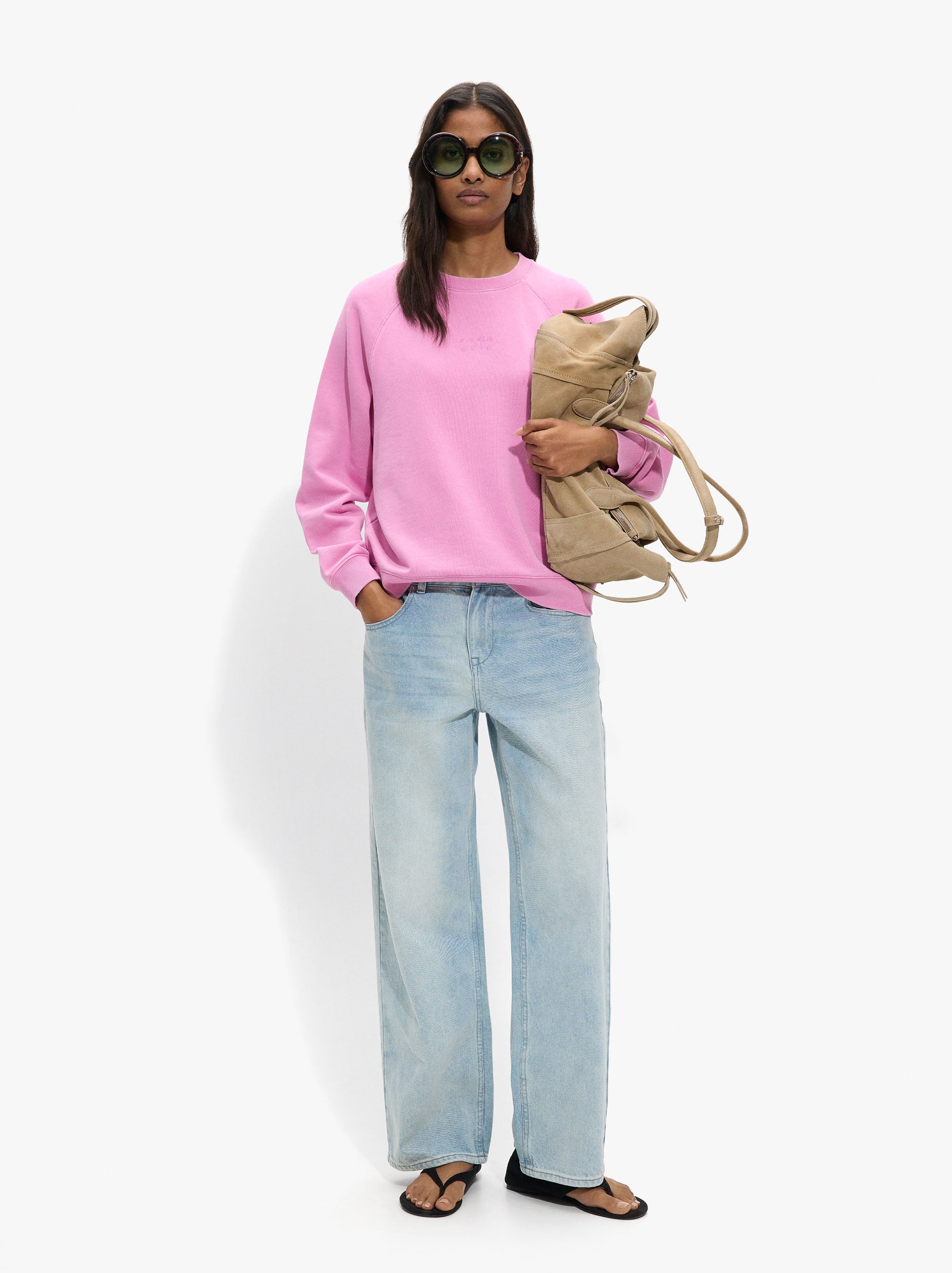 Sudadera De Algodón Con Bordado